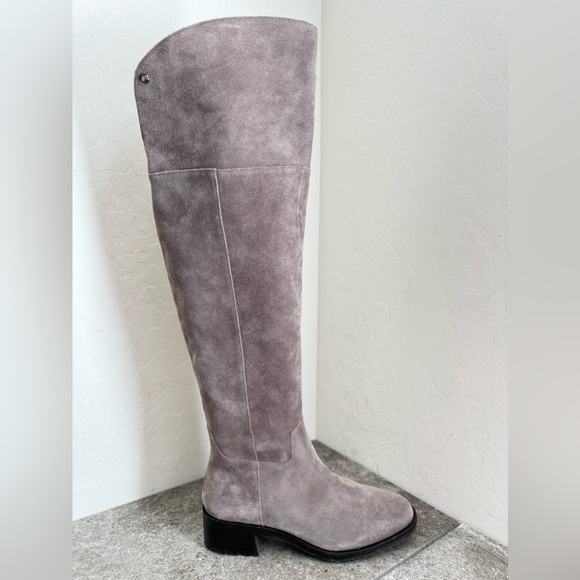 NEW Vince Camuto Jorshie Gray Suede OTK Boot Various Sizes Available - Picture 1 of 9